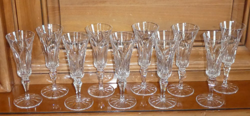 Cristal saint louis flutes - 10,