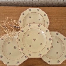 Lot of 4 vintage and authentic french plates stamped "hamage & moulin des loups"