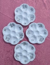 4 Assiettes À Huîtres Blanc