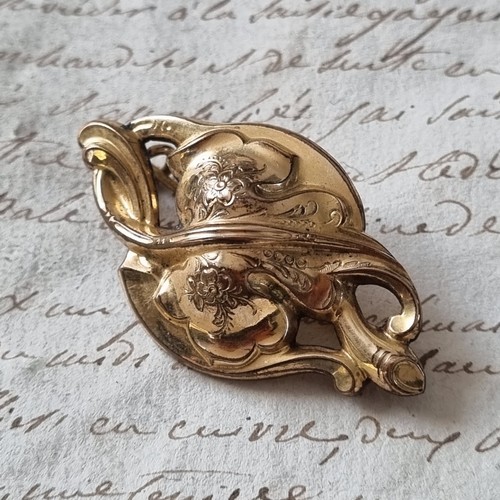 Broche ancienne plaqué - broche,