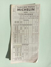 dépliant MICHELIN - tarifs
