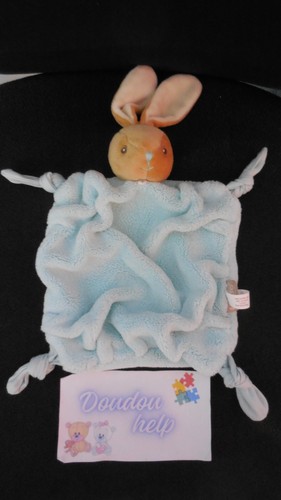 Doudou plat plume lapin beige - lapin,