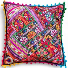 Housse de coussin patchwork