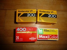 Lot 5 pellicules 200 et 400 asa / Kodak+... / couleur
