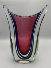 Midcentury Murano Sommerso Art Glass Vase by C.O.V.E.M 1960s