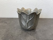 ancien pot cache pot etain du manoir decor feuille Deco