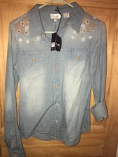 Miss Me Button Down Womens