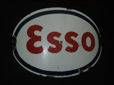 RARE PLAQUE EMAILLEE ESSO