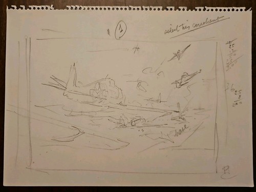 Croquis préparatoire tableau - croquis,