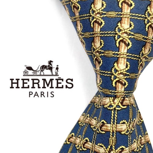 Cravate hermes bleu - cravate,