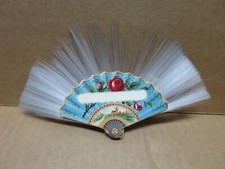 ANCIEN CHROMO EVENTAIL type décoration de Noel ? avec brosse d'aspect satiné