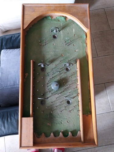 Jouet ancien bois - jouet, flipper
