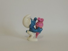 RARE - Schtroumpf avec cornet rose - 2.0220