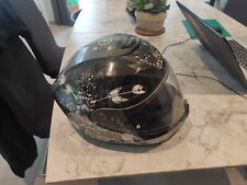 casque de moto scorpion blanc noir violet vert taille 58