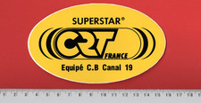❤ CRT SUPERSTAR CANAL 19 - CB RADIO -  AUTOCOLLANT VINTAGE ❤