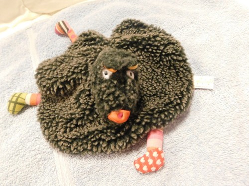 Doudou plat reversible - reversible, loup