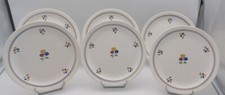 6 ASSIETTES PLATES RONDES VINTAGE FAIENCE DE SALINS YVONNE D 23 cm