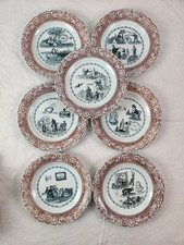 Assiettes Rebus Faïence Ancienne De Gien