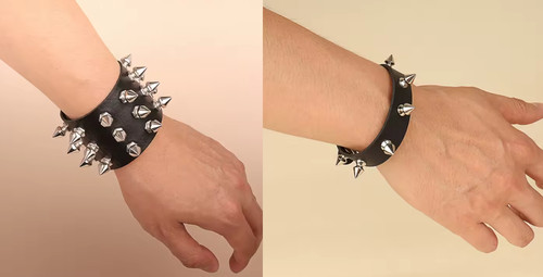 Bracelet punk clous homme - bracelet,