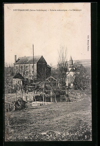 Cpa neufmarché scierie - neufmarché,,
