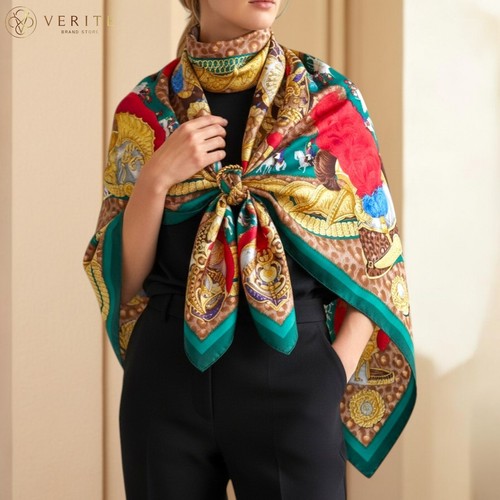 Rare vintage foulard soie - en,