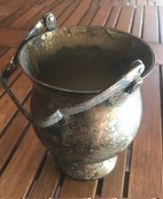 Seau à glaçon en métal argenté