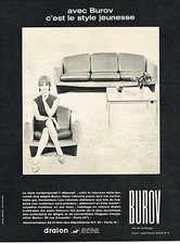 PUBLICITE ADVERTISING  1966   BUROV   canapés fauteuils sièges