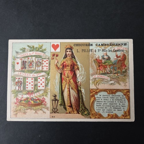Chromo doré ancien carte - chromo,