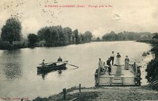 Carte SAINT PIERRE LA GARENNE Paysage près le Bac 