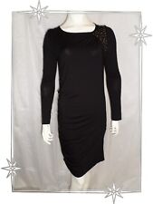 Ⓡ - Robe  Droite Fantaisie Noire Clous Bronze Garella Taille 1 - 36