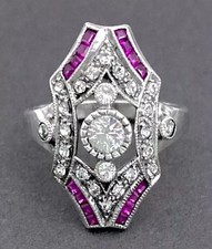 Bague diamant et saphir