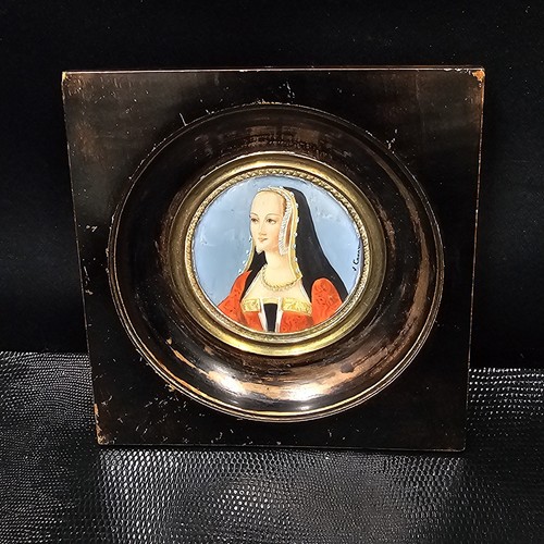 Ancienne miniature portrait - ancienne,