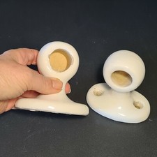 ? support de barre, tringle salle de bain Art Déco en porcelaine Porcher (2)