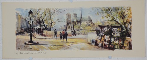 Reproduction aquarelle paris - reproduction,