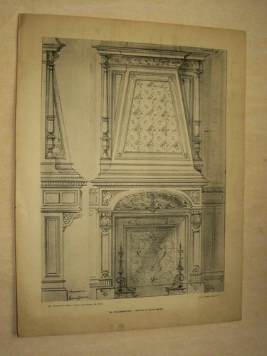 Planche cheminée renaissance - cheminée, >renaissance