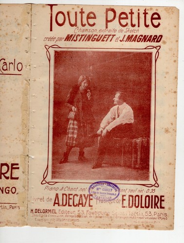 Mistinguett sketch partition - mistinguett,