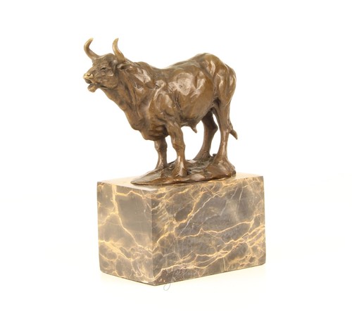 Sculpture taureau bronze - sculpture, en