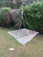 Rare Ancien carrelet de Pêche 60 × 50 Mer Marrin Port  Decoration Marine 