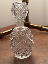 Ancien et rare flacon cristal 2 en 1   eau de toilette avec bouchon pour parfum