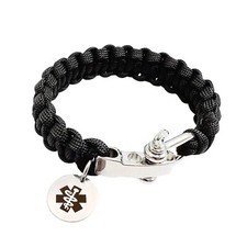 Bracelet Médical Paracord Pour Camping Plein Air Voyage Hommes Femmes UK Survie