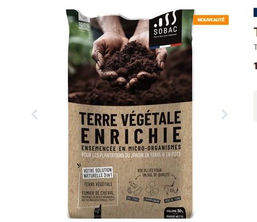 Terre vegetale enrichie - terre,