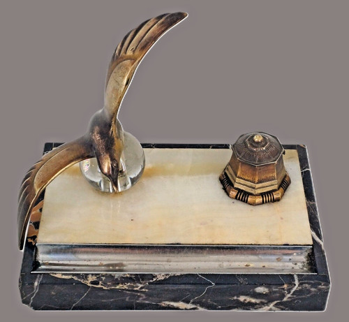 Encrier art déco - en, marbre
