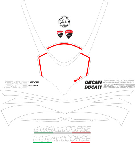 Autocollants ducati 848 evo - autocollants,