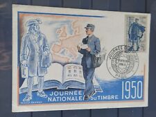CARTE JOURNÉE DU TIMBRE FACTEUR RURAL N° 863 OBLITÉRÉS PARIS  1950 