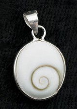 Pendentif Oeil de Sainte Lucie - Oeil de Shiva - Bijou - Argent 925  -W35-10075
