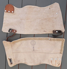 France  paire de Guêtres Guêtrons Toile et cuir ORIGINAL Uniforme