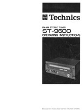 Technics ST-9600 Tuner Owners