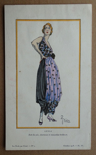 Pochoir mode original 1918 - de,