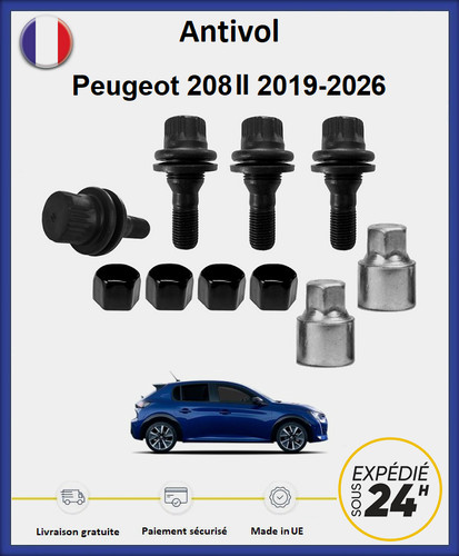 Ecrous antivol roues noir - de,
