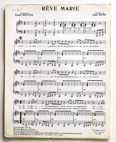 Partition vintage sheet - , music